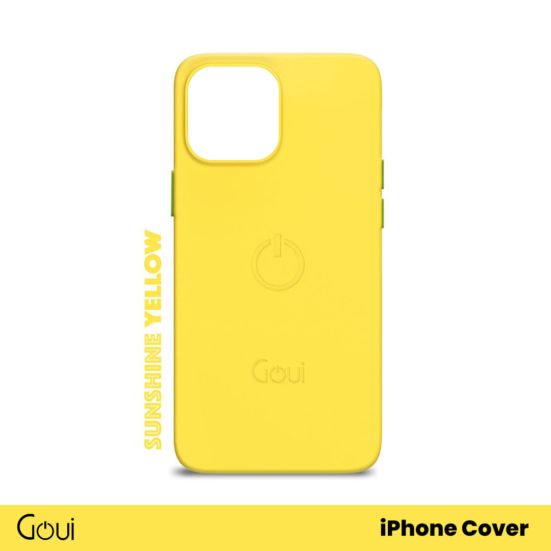 Goui Pochette Magnetique iPhone 14 Pro Max couleur Jaune soleil + Barres magnétiques