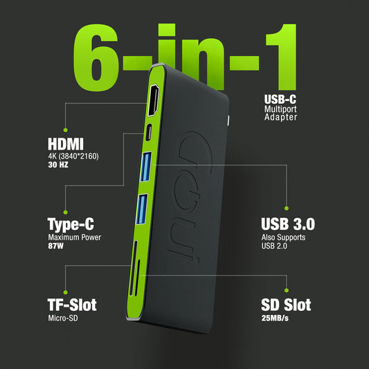 Goui Hubi Adaptateur Multiport USB-C  6-en-1