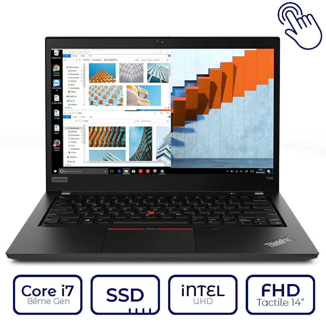 Lenovo ThinkPad T490 Core i7-8éme Gen -- Tactile