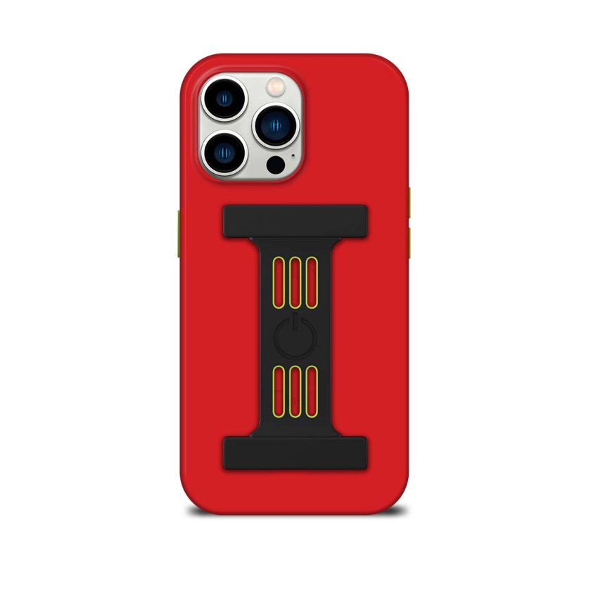 Coque iPhone rouge cerise avec MagSafe + Strap